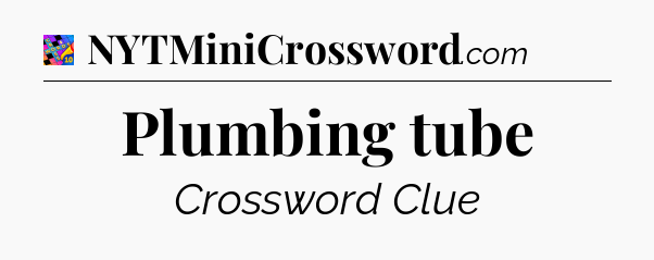 Plumbing tube Crossword Clue