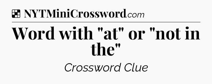 Solution: Word with 