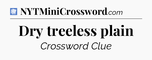 Dry treeless plain Puzzle Page Crossword Clue