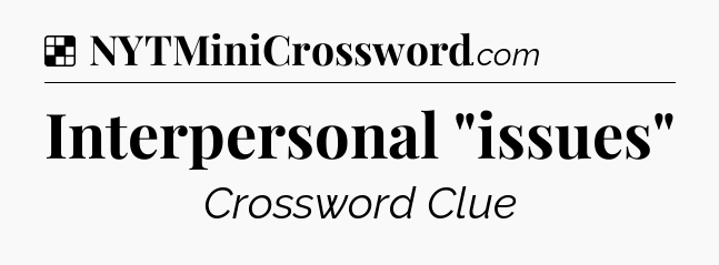 Solution: Interpersonal 