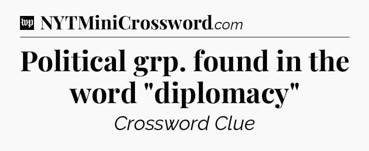 Political grp. found in the word 