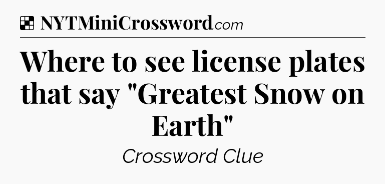 Solution: Where to see license plates that say 