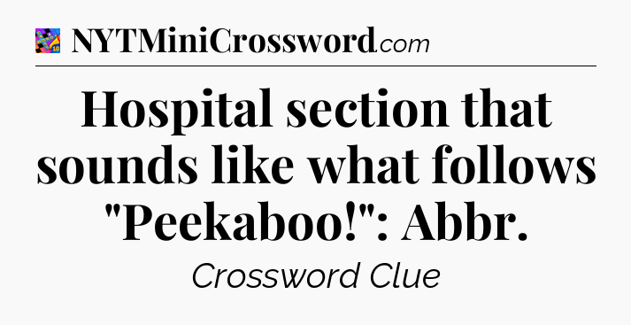 Hospital section that sounds like what follows 