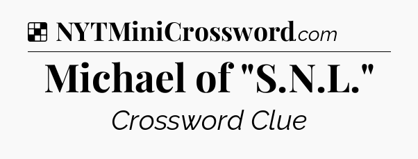 Solution: Michael of 