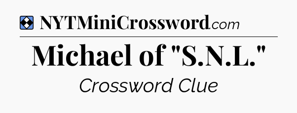 Solution: Michael of 