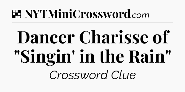 Solution: Dancer Charisse of 