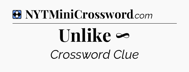 Solution: Unlike ∞ - NYT Mini Crossword