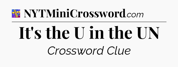 It's the U in the UN Codycross