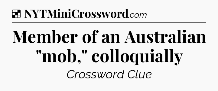 Solution: Member of an Australian 