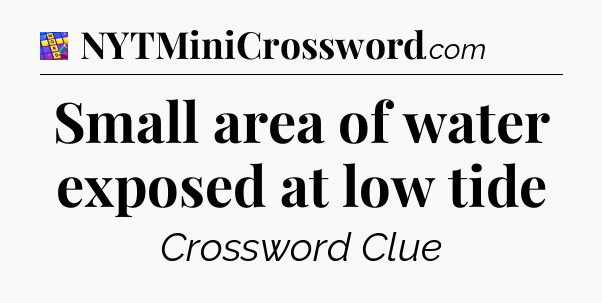 Small area of water exposed at low tide Codycross