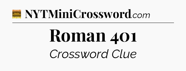 Roman 401 - Eugene Sheffer Crossword