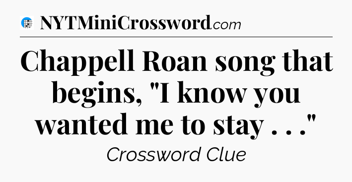 Chappell Roan song that begins, 