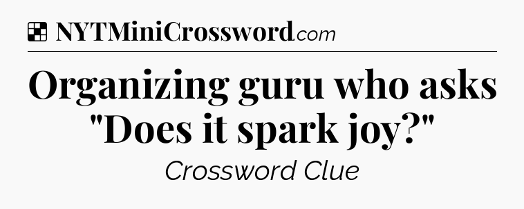 Solution: Organizing guru who asks 
