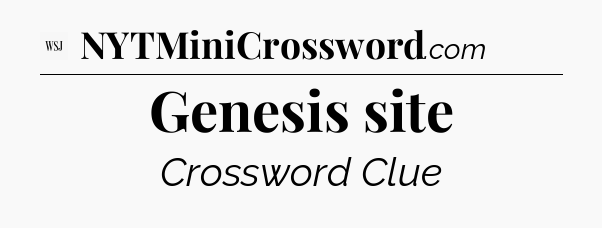 Genesis site - WSJ Crossword