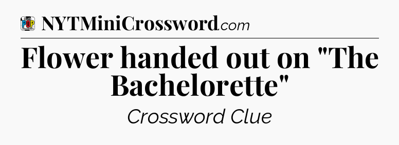 Flower handed out on 