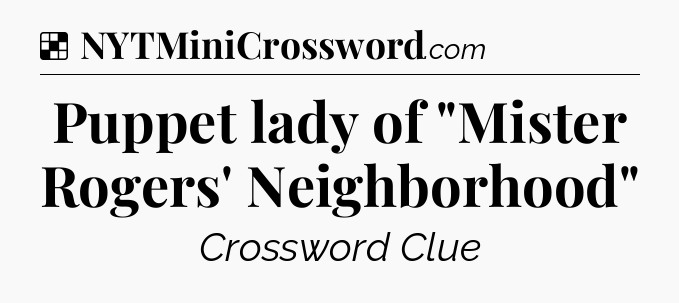 Solution: Puppet lady of 