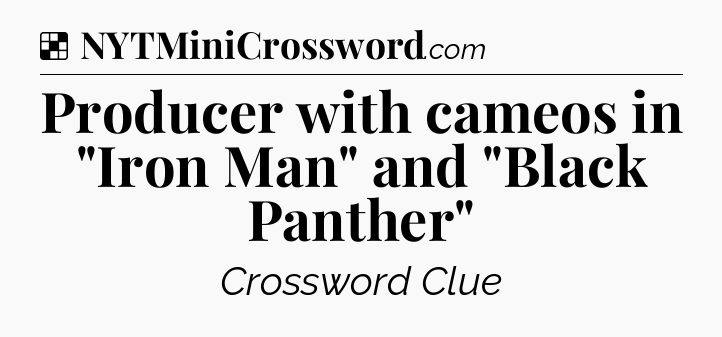 Solution: Producer with cameos in 