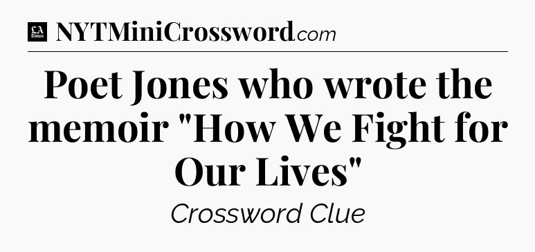 Poet Jones who wrote the memoir 