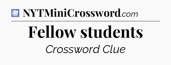 Fellow students Puzzle Page Crossword Clue