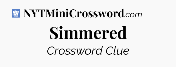 Simmered Puzzle Page Crossword Clue