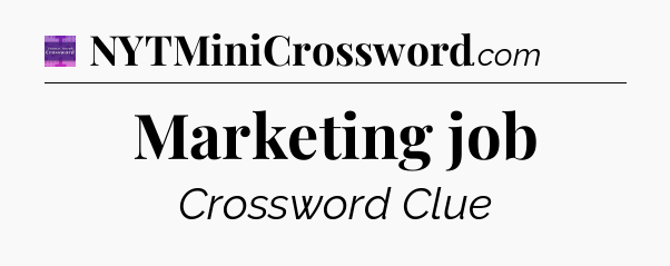 Marketing job - Thomas Joseph Crossword