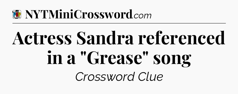 Actress Sandra referenced in a 