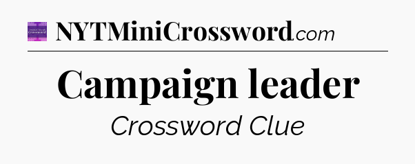 Campaign leader - Thomas Joseph Crossword