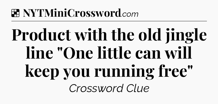 Solution: Product with the old jingle line 