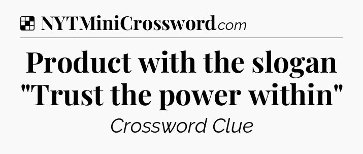 Solution: Product with the slogan 