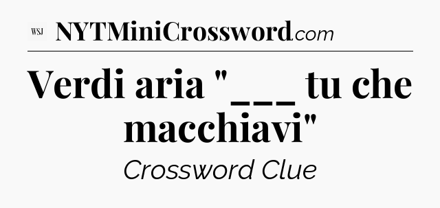 Verdi aria 
