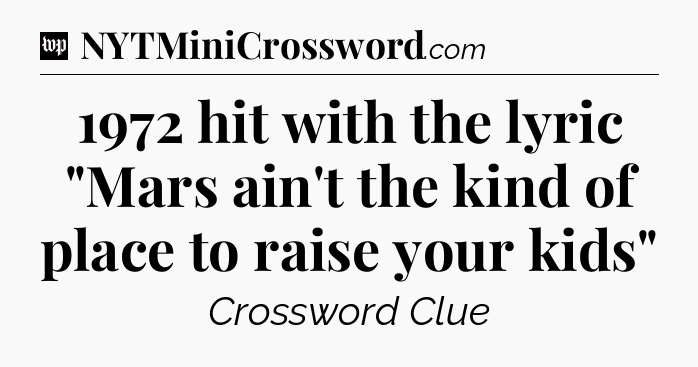 1972 hit with the lyric 