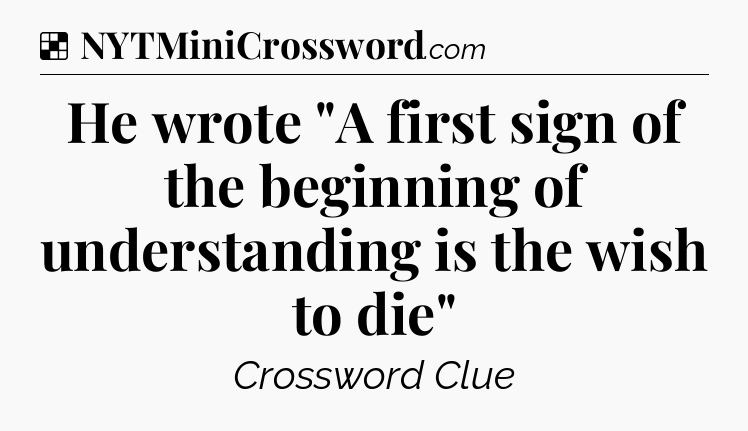 Solution: He wrote 
