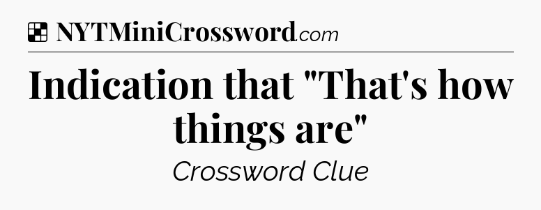 Solution: Indication that 