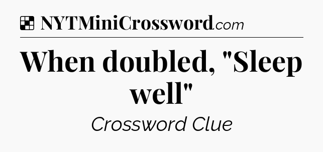 Solution: When doubled, 