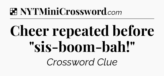 Solution: Cheer repeated before 