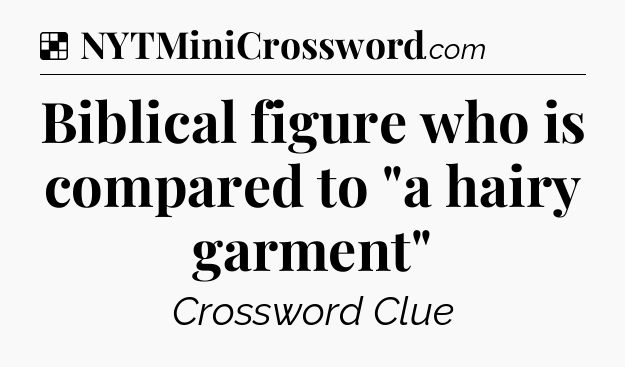 Solution: Biblical figure who is compared to 
