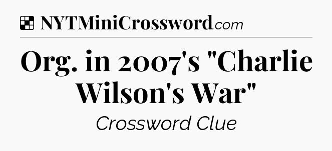 Solution: Org. in 2007's 