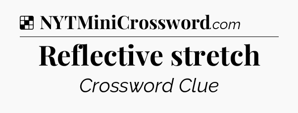 Solution: Reflective stretch - NYT Crossword