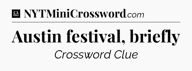 Austin festival, briefly - LA Times Crossword