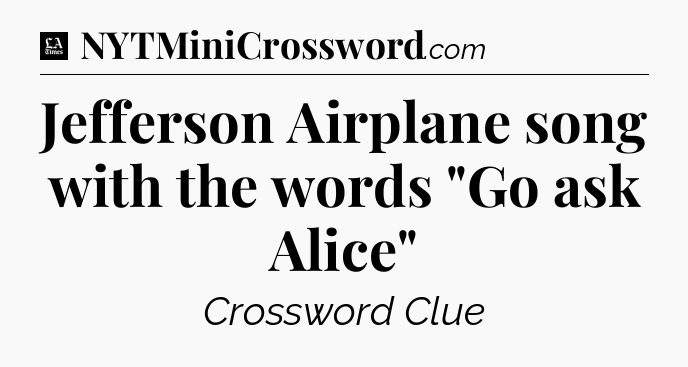 Jefferson Airplane song with the words 