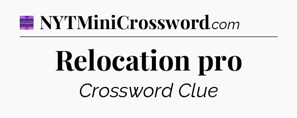 Relocation pro - Thomas Joseph Crossword