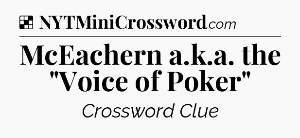 Solution: McEachern a.k.a. the 