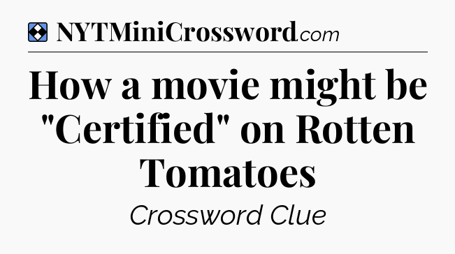 Solution: How a movie might be 
