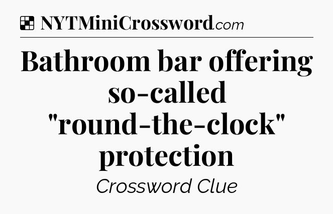 Solution: Bathroom bar offering so-called 