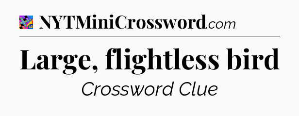 Large, flightless bird Crossword Clue