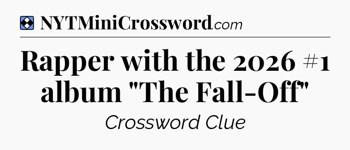 Solution: Rapper with the 2026 #1 album 