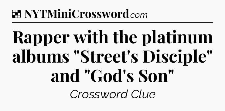 Solution: Rapper with the platinum albums 