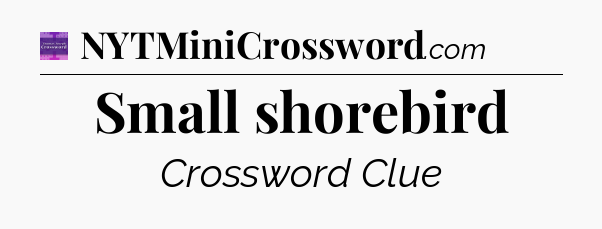 Small shorebird - Thomas Joseph Crossword