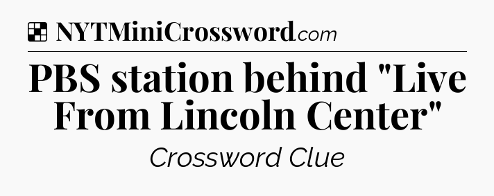 Solution: PBS station behind 