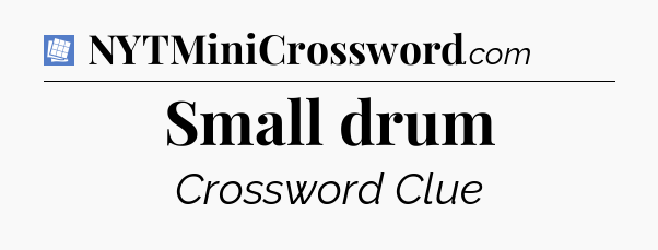 Small drum Puzzle Page Crossword Clue